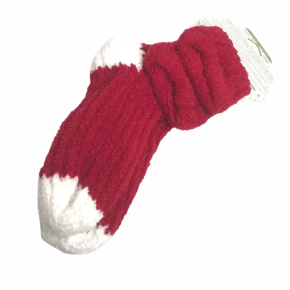 Earth Therapeutics Crew Socks Red White